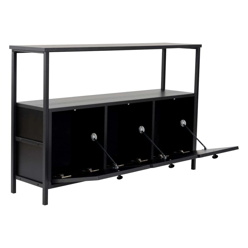 Madia Noda, Credenza 2 Ripiani, 120x30x77h cm Marrone Frassinato