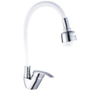 Trade Shop - Miscelatore Rubinetto Lavabo A Doccia Doccetta Per Casa Cucina Flessibile Bianco -