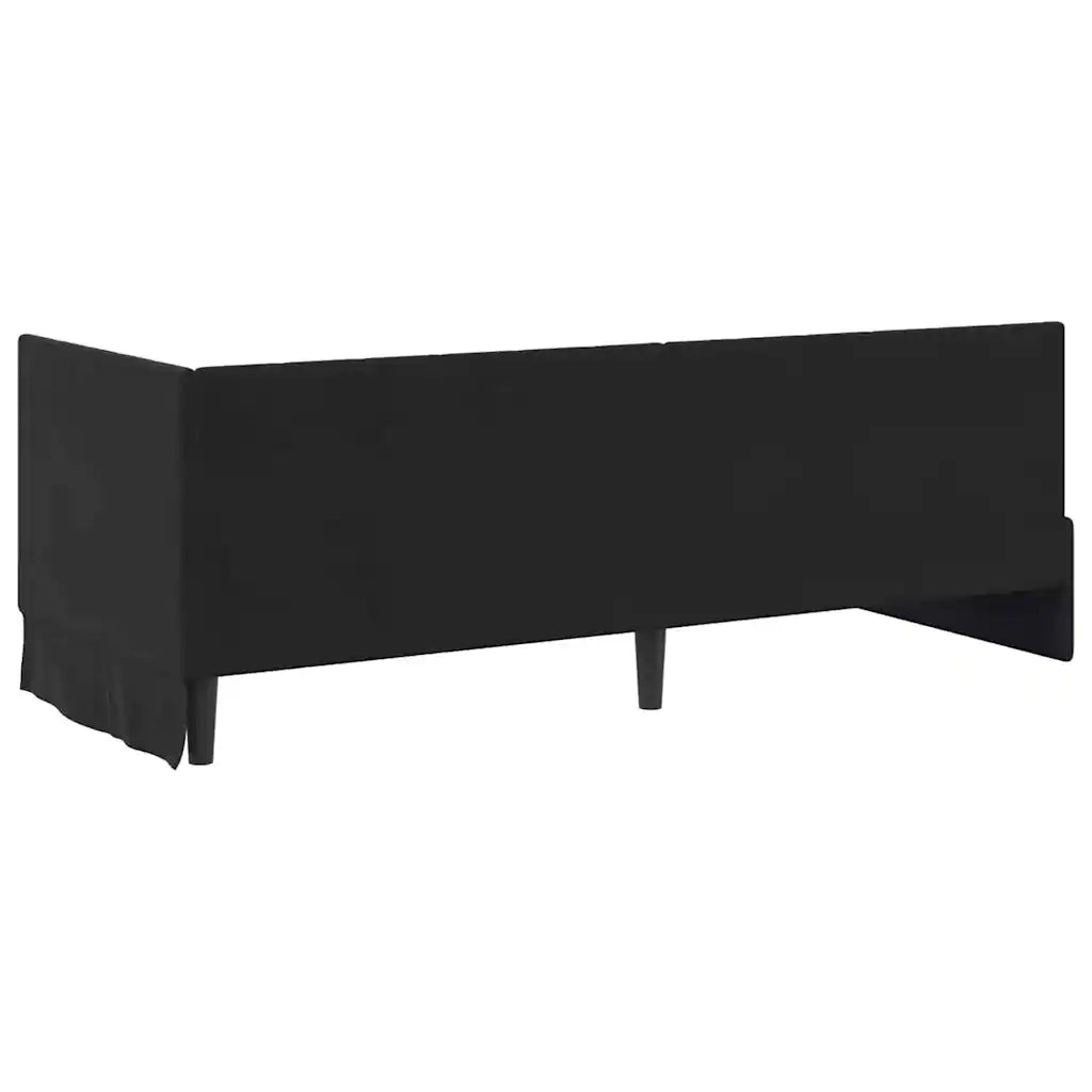 Struttura Letto Angolare con Materasso 2 pcs Nero Velluto 3393843