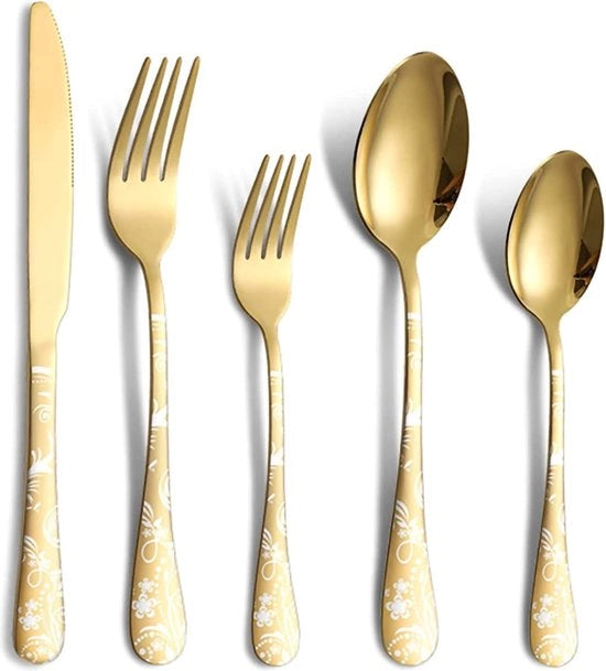 Set di posate in acciaio inossidabile stabile, 20 pezzi
