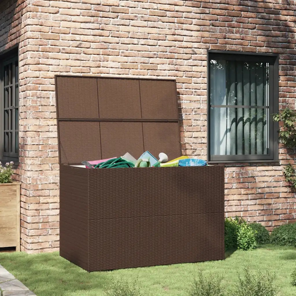 Baule da Giardino Marrone 150x100x100 cm in Polyrattan 44246