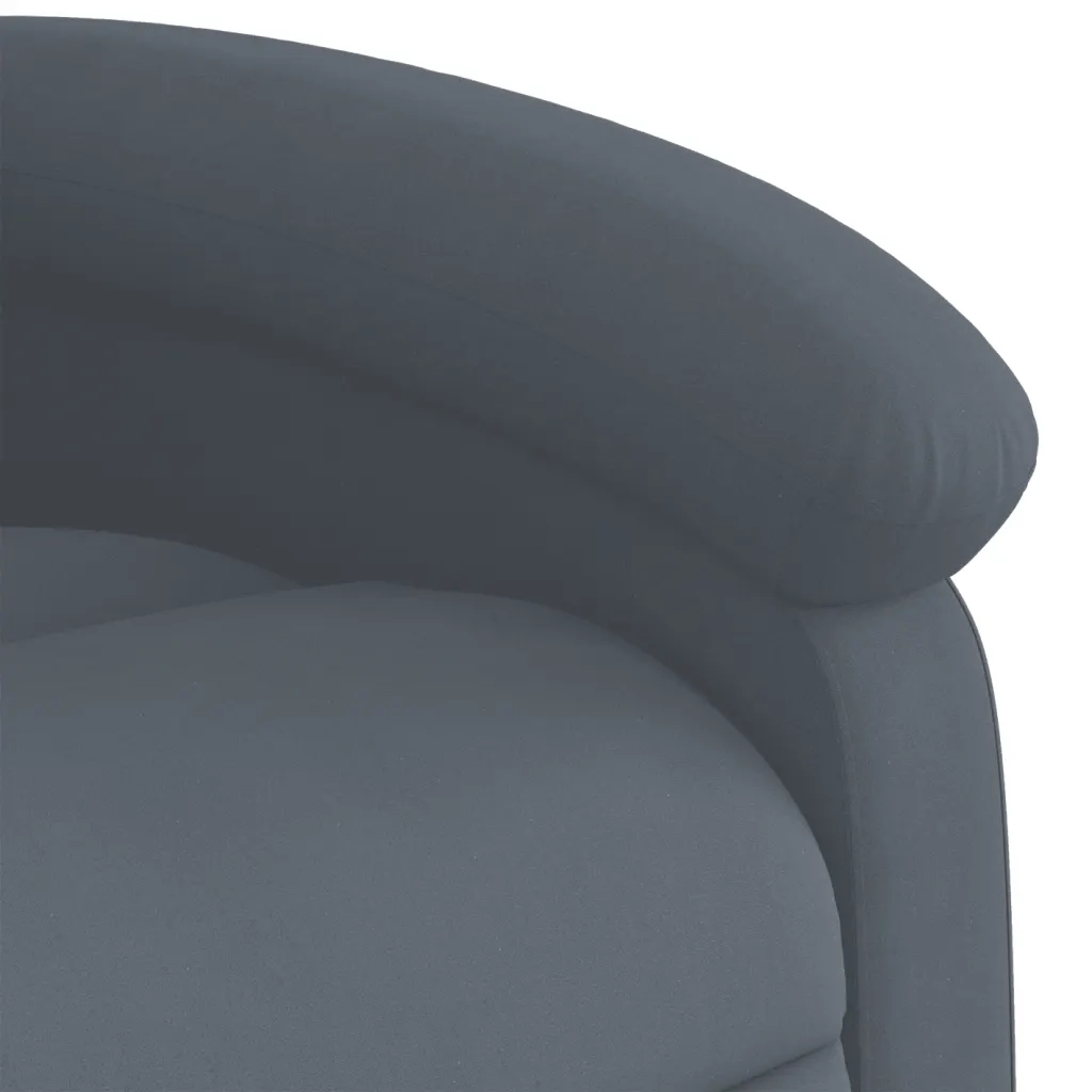 Poltrona | Sedia Relax Reclinabile Grigio Scuro in Velluto