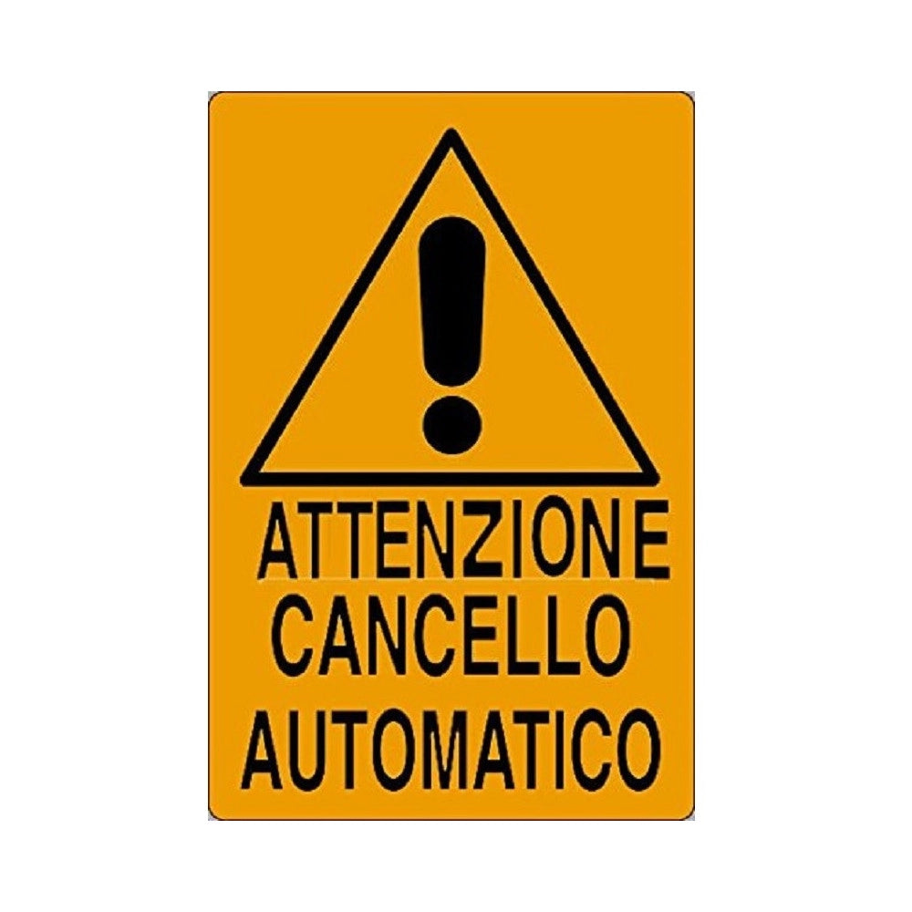 Trade Shop - Cartello Attenzione Cancello Automatico Segnaletica Sicurezza Avvertimento -