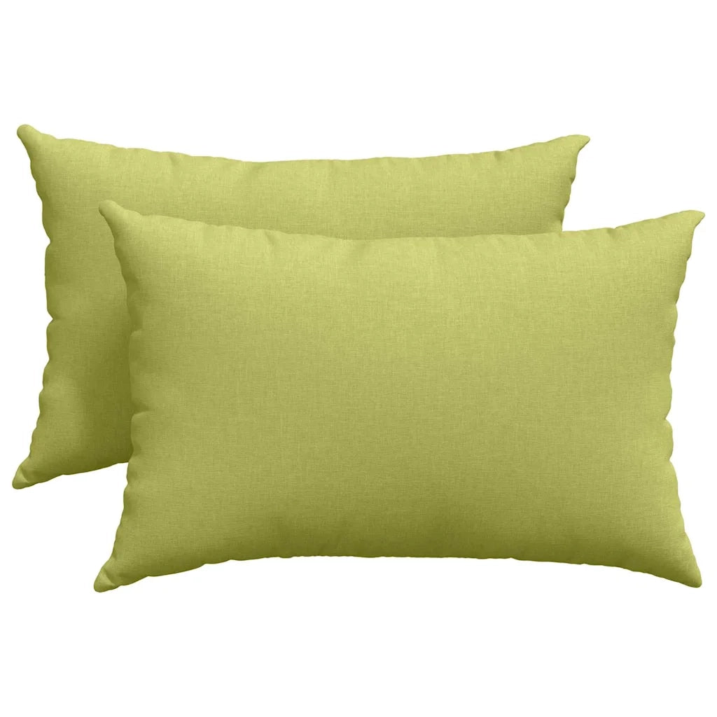 Cuscini da Divano 2 pz | Cuscini per sedie Verde chiaro 60 x 40 cm Tessuto