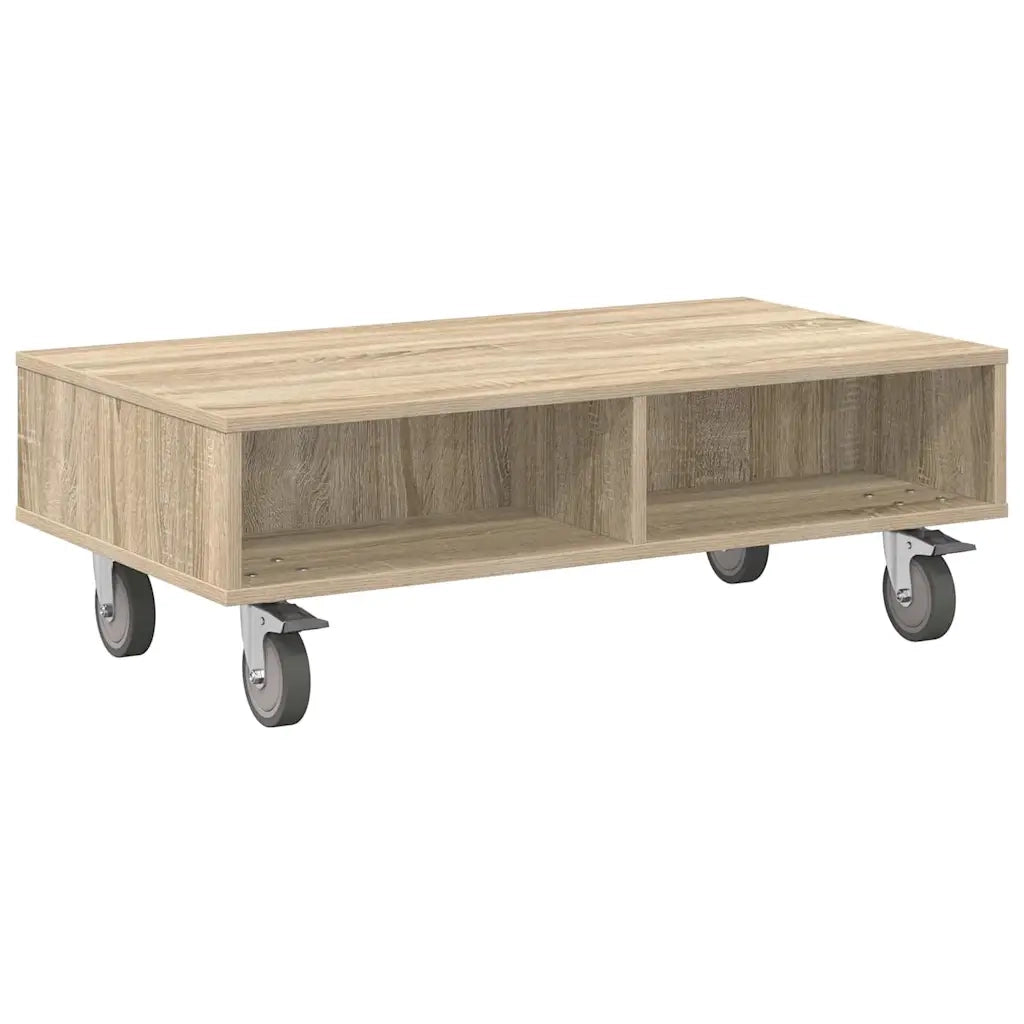 Tavolino con Ruote Rovere Sonoma 90 x 50 x 30 cm 891018