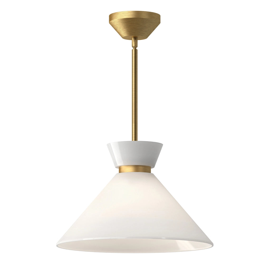 Sospensione Halston Alora Mood oro/opalino regolabile E27 Ø36