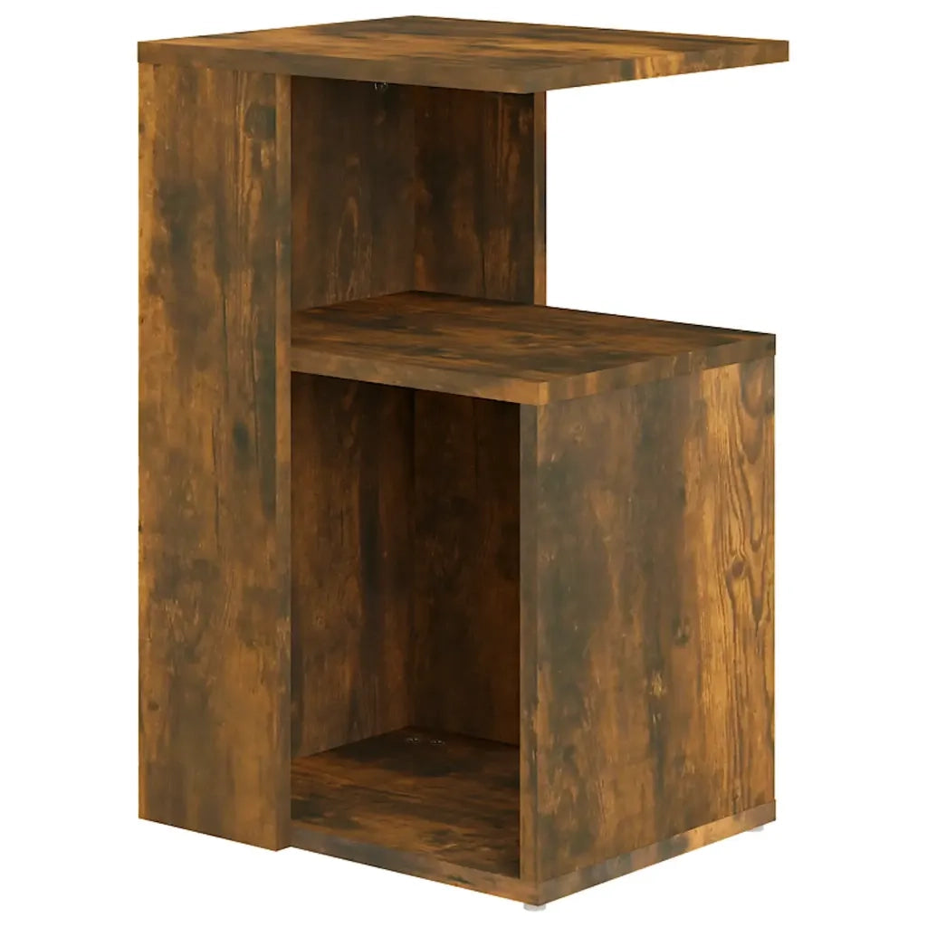 Tavolino da Salotto Rovere Fumo 36x30x56cm Legno Multistrato 815189