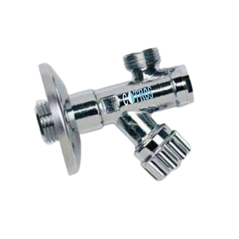 Rubinetto ottone cromato 1/2 filtro vitone senza snodo rosone sottolavabo *** utilizzo senza snodo, confezione 1