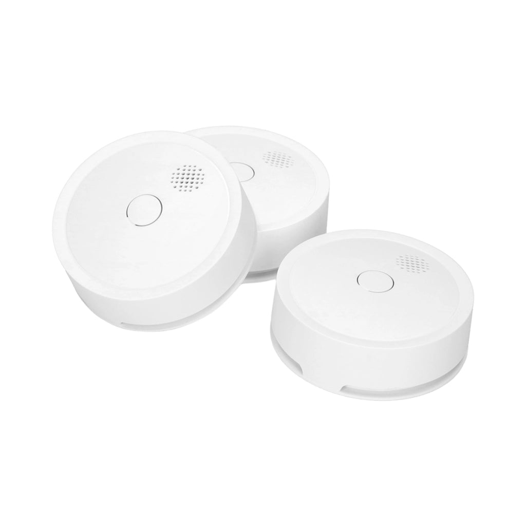 Set di 3 Rilevatori di Fumo Senza Fili 433 MHz 85dB Batteria 10 anni EN14604 Bianco Alecto