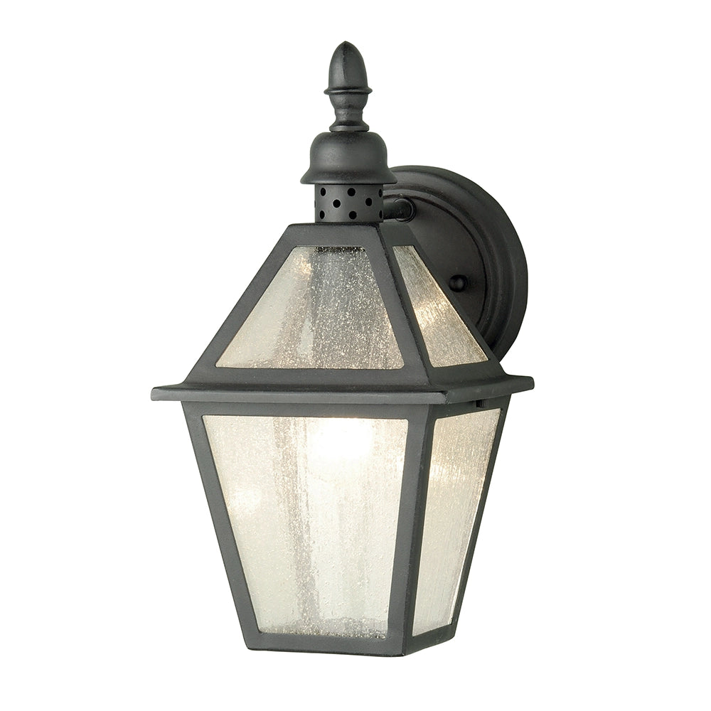 Applique esterna vetro nero E27 60W Polruan Elstead