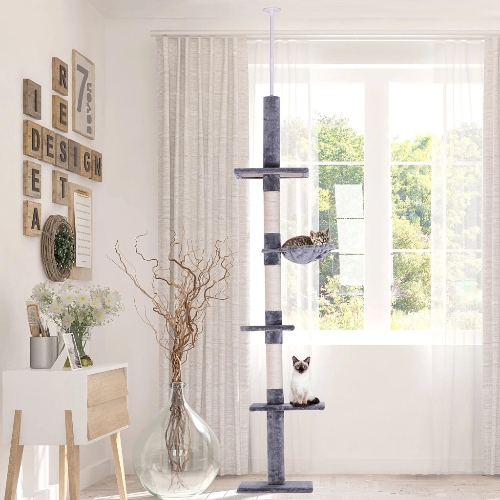 Albero per Gatti ¨C zephmum ¨C Grigio, 230-260 cm