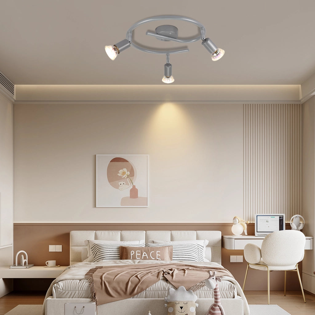 ZMH Faretto da soffitto 3 fiamme GU10 moderni per corridoio con lampadina inclusa
