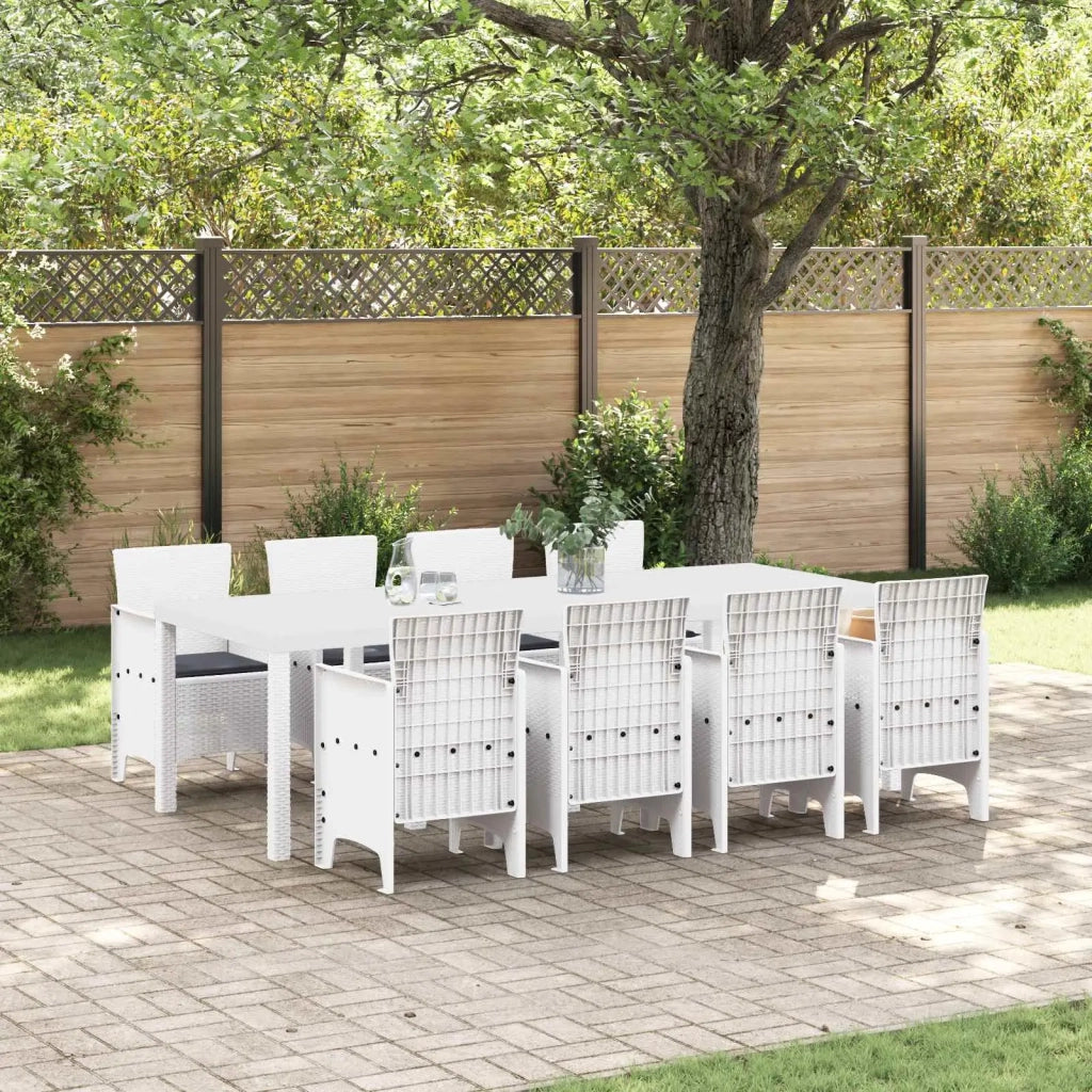 Set da Pranzo per Giardino 9 pcs Grigio chiaro Polipropilene 3378750