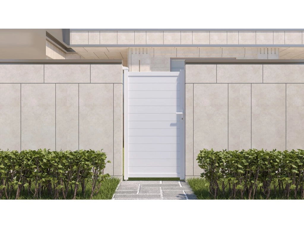 Cancello in alluminio "Eric" - 101,2 x 180,9 cm - Bianco