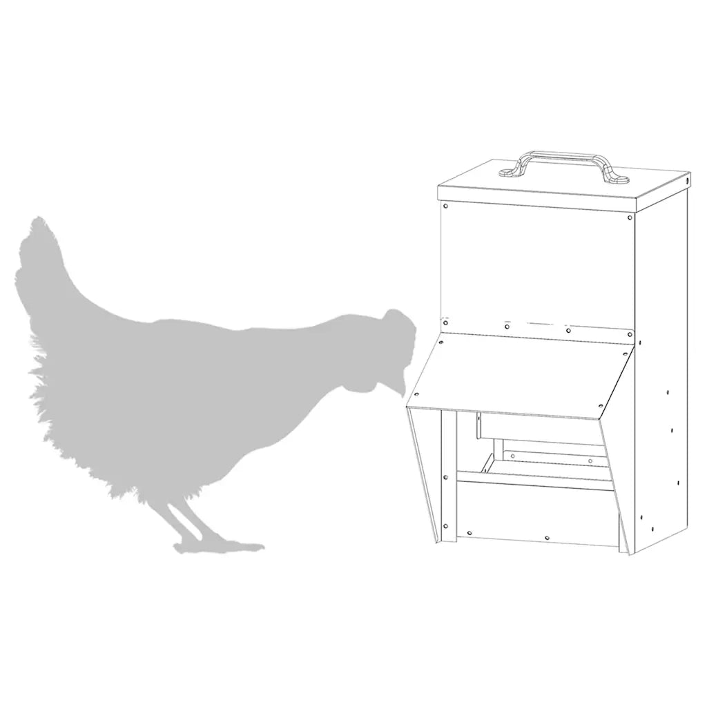Feeder per pollo Verde oliva 20 x 25 x 35 cm 874697