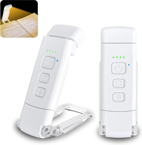 Lampada da Letto con Timer e Illuminazione Regolabile USB Ricaricabile 80 Ore di Durata Batteria Bianca