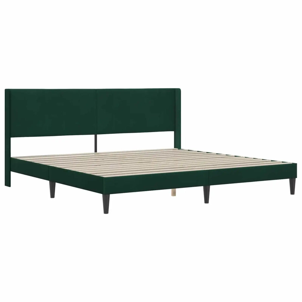 Letto matrimoniale | Letto per adulti | Struttura del letto Verde Scuro 180 x 200 cm Velluto