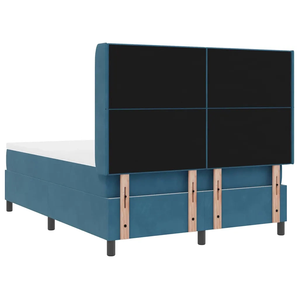 Letto a molle con strisce LED Blu 140 x 200 cm Velluto 3343872