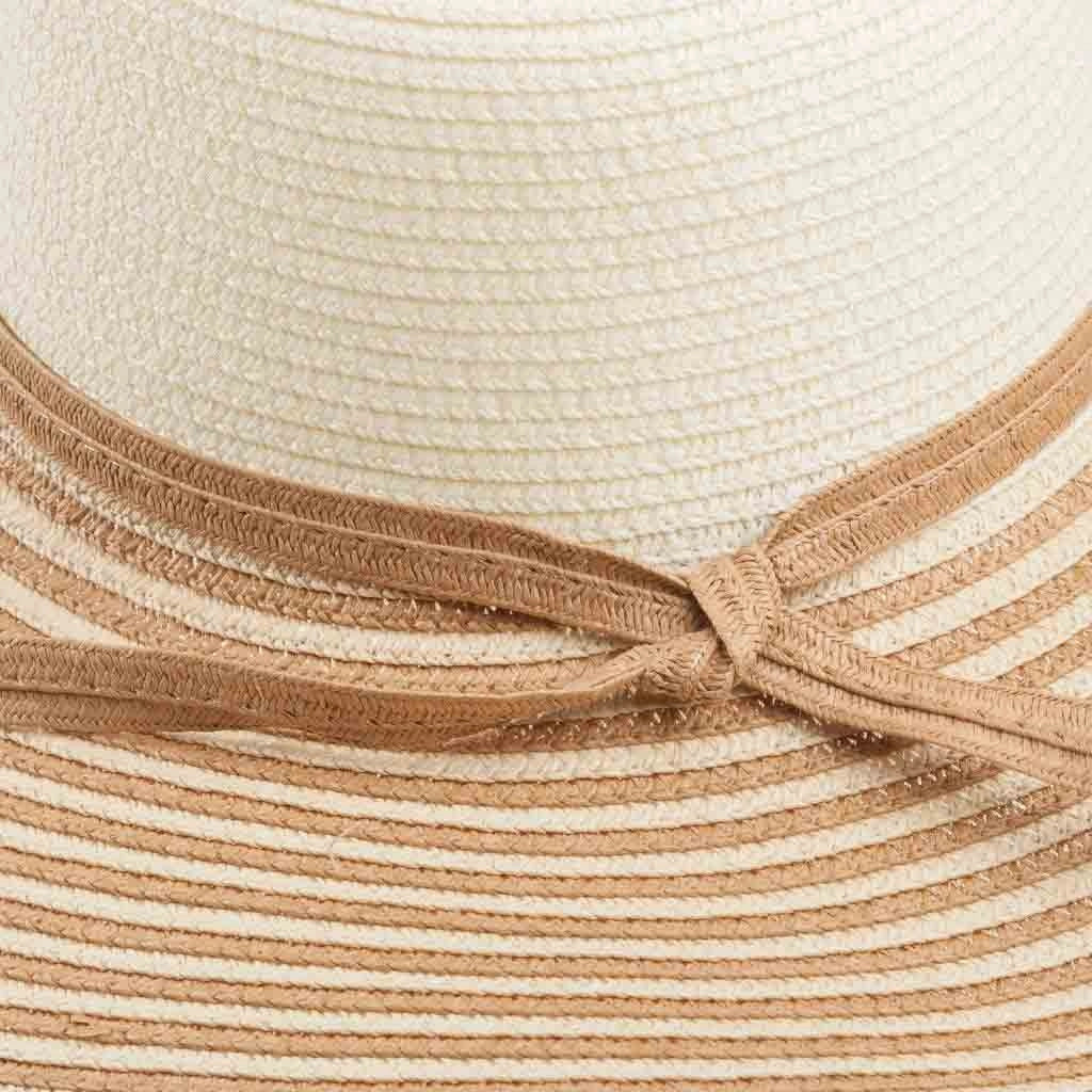 Cappello bicolore a tesa larga 58