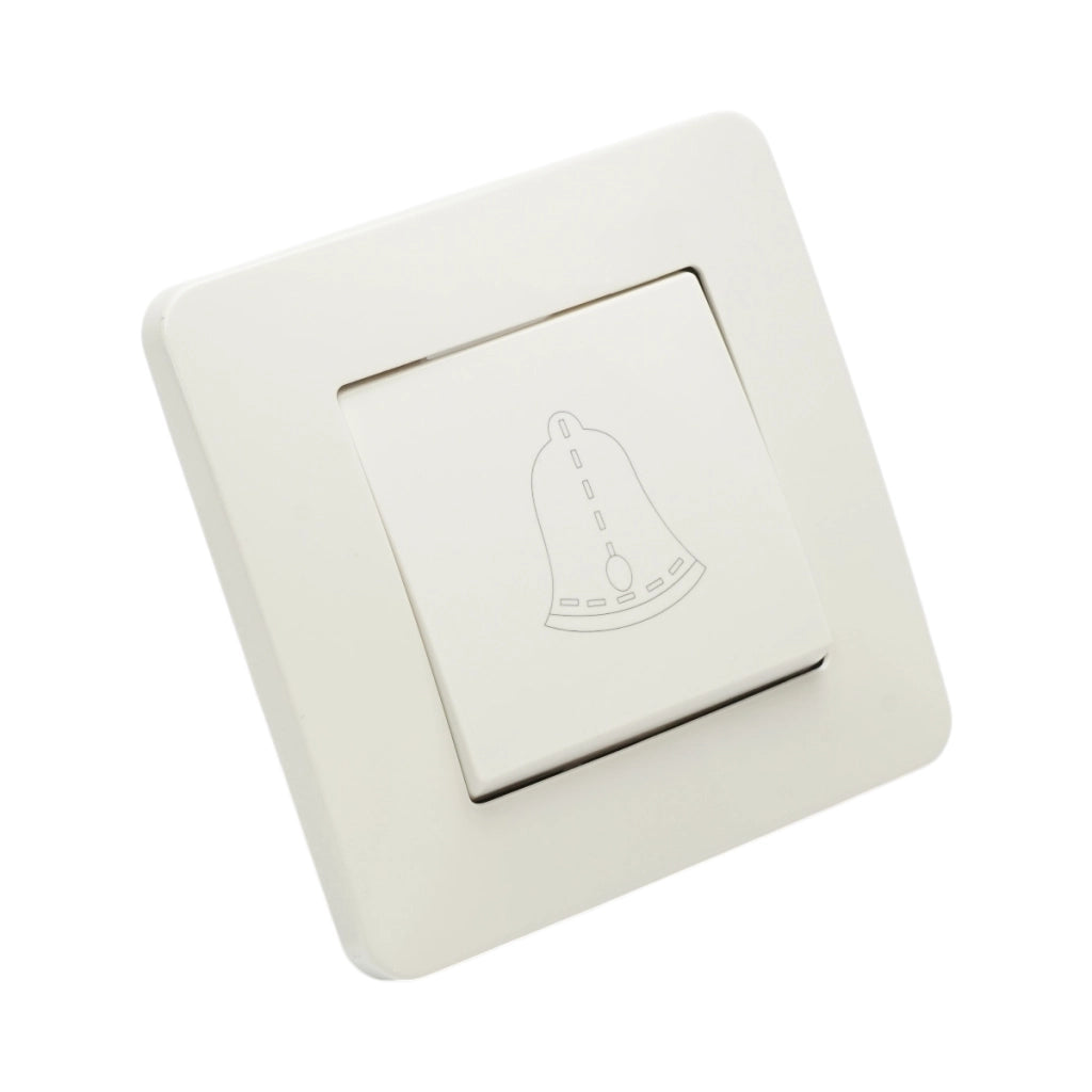 Interruttore campanello bianco da incasso 220V, 10AX, PC 80x80mm