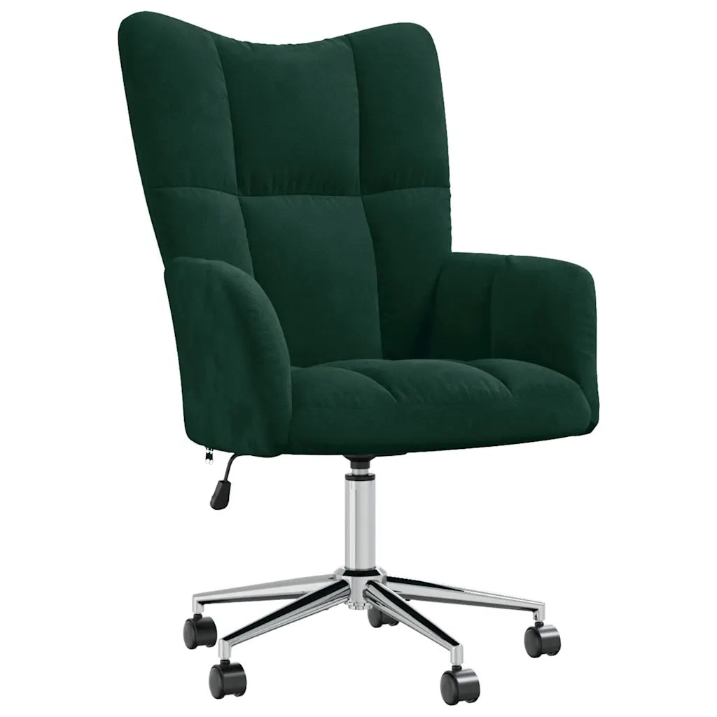 Poltrona Relax | Sedia Relax Verde Scuro in Velluto