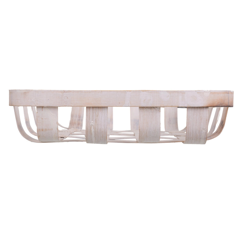 Vassoio in bambù bianco 36x26x6h