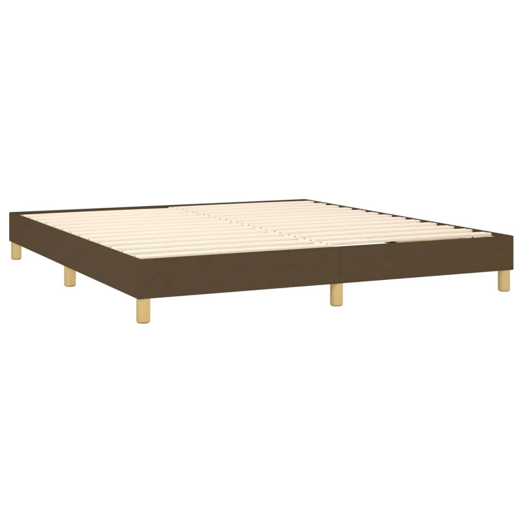Struttura Letto a Rete a Molle Marrone Scuro 180x200 cm Tessuto 3120633