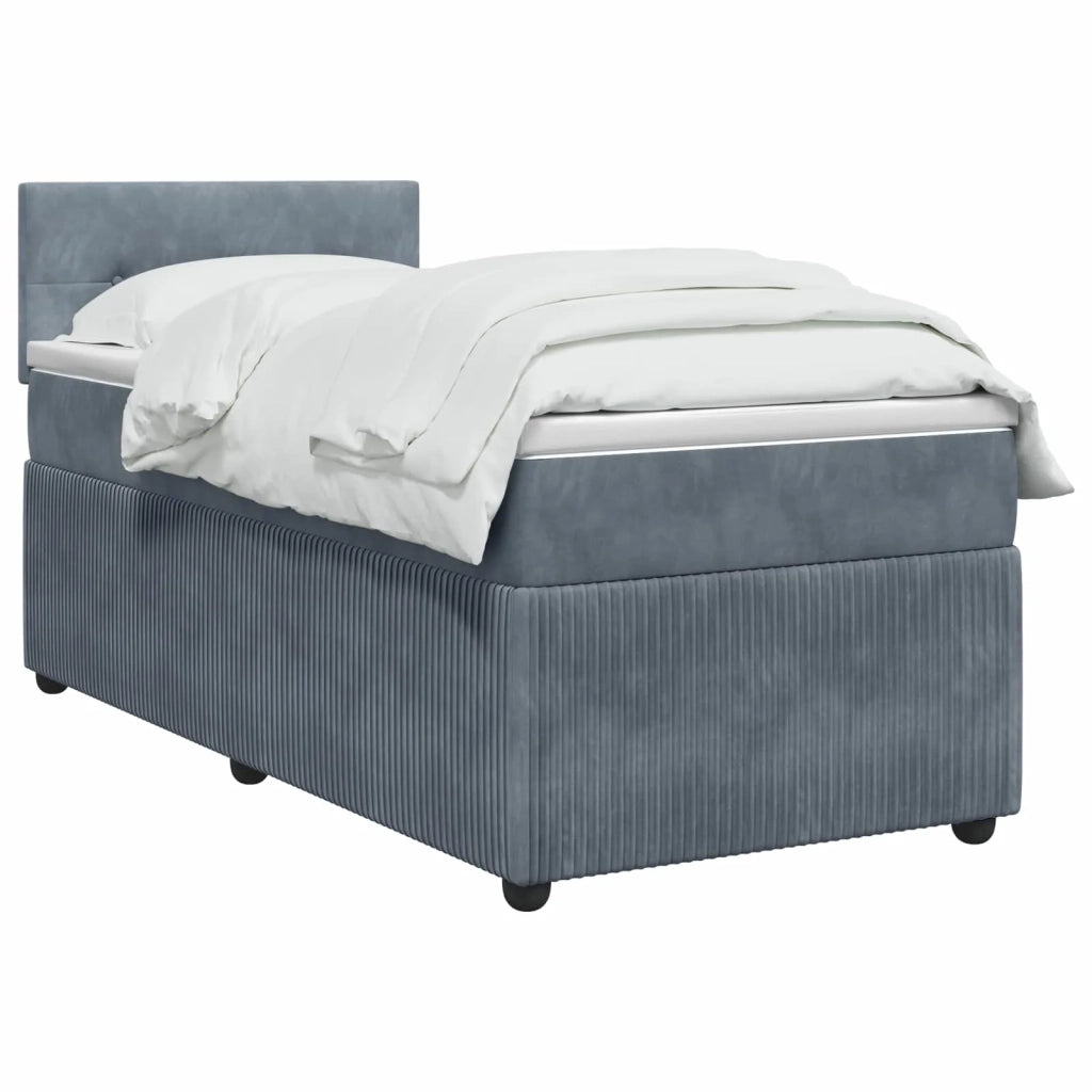 Letto box spring con materasso Grigio Scuro 100 x 200 cm 3451620