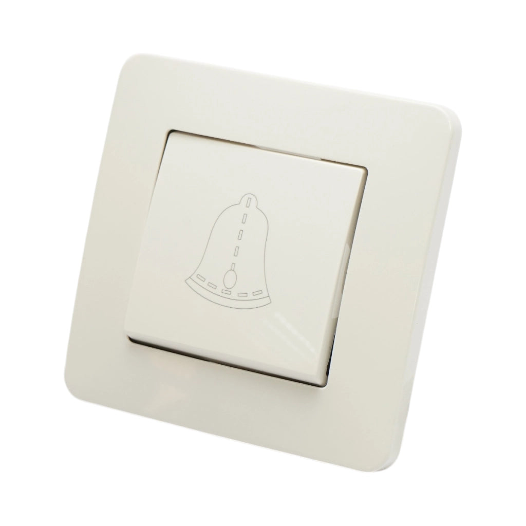 Interruttore campanello bianco da incasso 220V, 10AX, PC 80x80mm