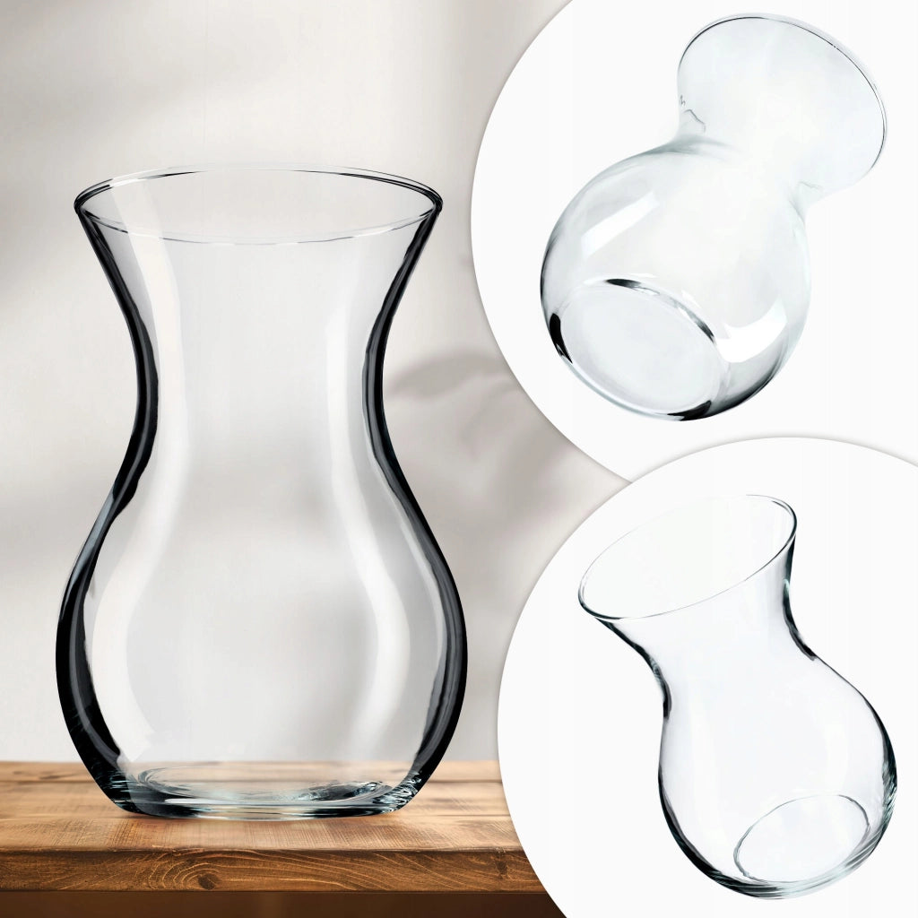 Vaso in vetro KADAX per fiori e bouquet, trasparente, classico, 18 cm, 2 pezzi