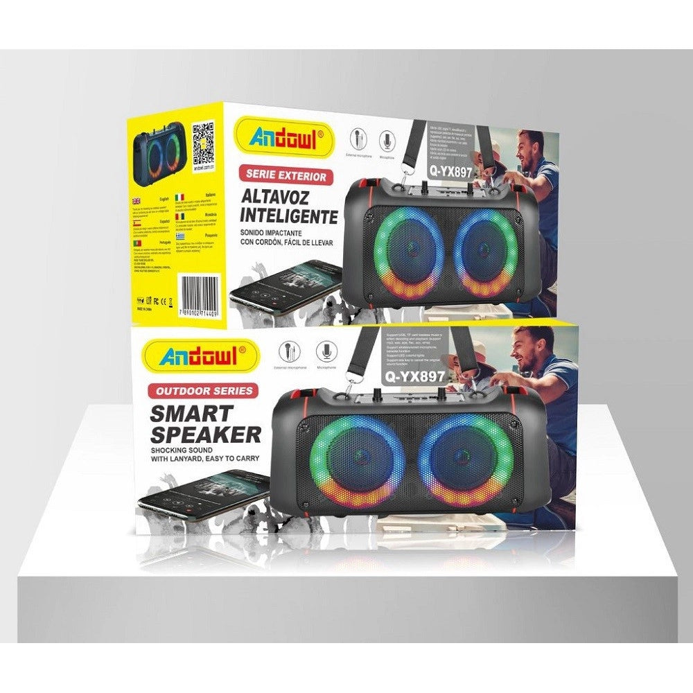 Trade Shop - Altoparlante Smart Speaker 2.0 Wireless Bluetooth 16 Watt Portatile Usb Q-yx897 -