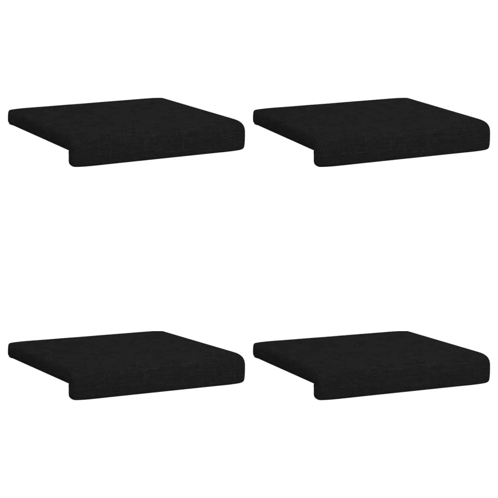 Cuscino per panchina 4 pcs Tessuto Nero Profondità 35 cm 42043087