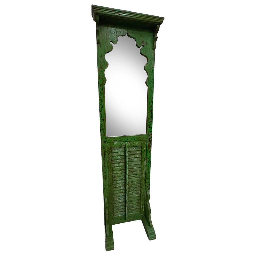 Specchio legno verde 53x50x196h cm