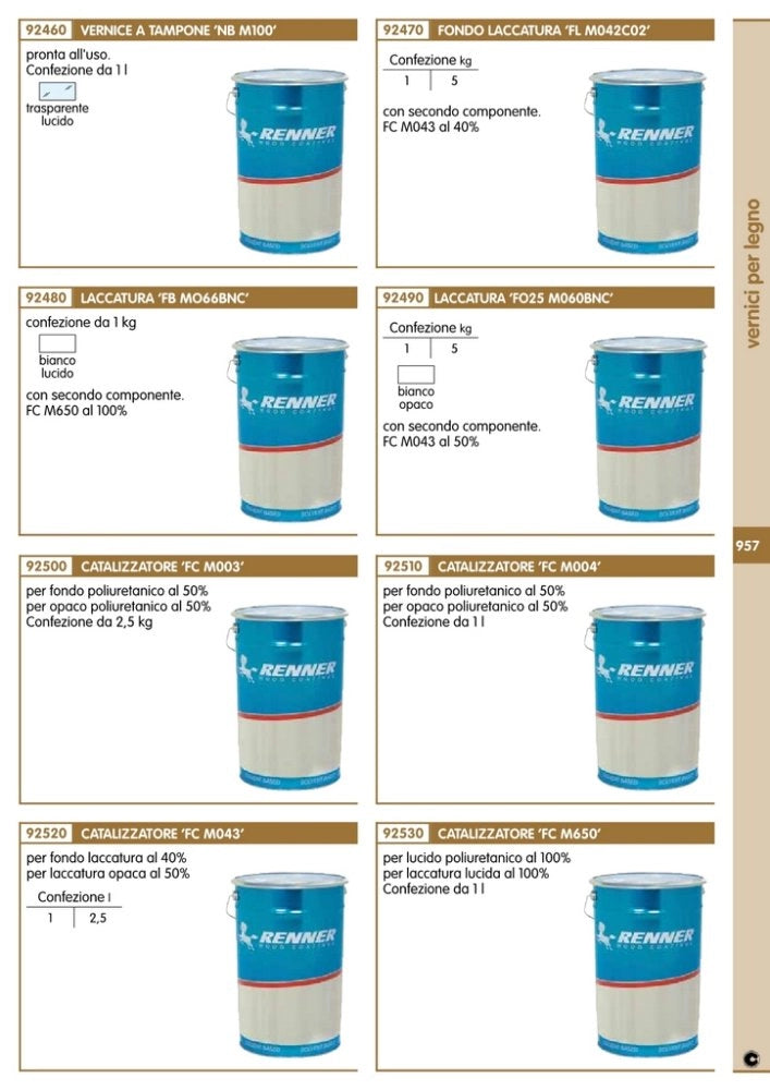 6pz renner laccatura bianca opaca fo25.m060bnc kg.1 cod:ferx.11899