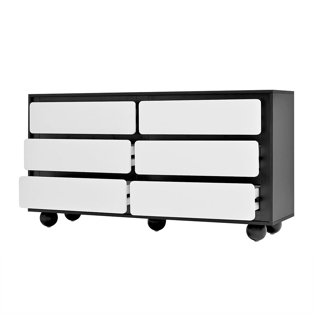 Com?? - Xylo - 140x38x74.5cm 6 cassetti moderna