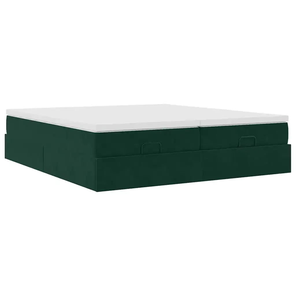 Struttura Letto Pouf con Materassi 200x200 cm Velluto 3311270
