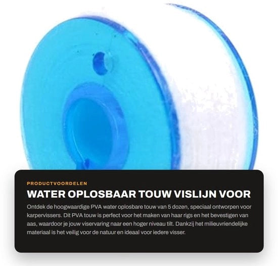 PVA Vislijn da 5 Dozzine - Corda Idrossolubile - Accessori per la Pesca al Carpo - Materiale PVA di Alta Qualità