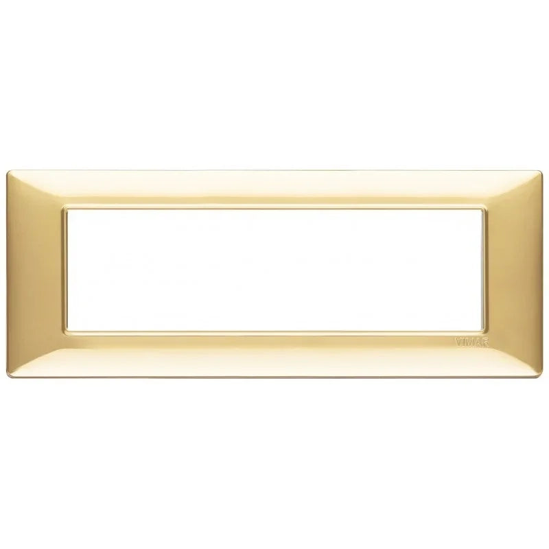 Vimar Plana placca 7 moduli color oro lucido 14657.24