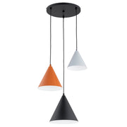 Lampadario moderno MADERA Alfa multicolor 3xE27 15W