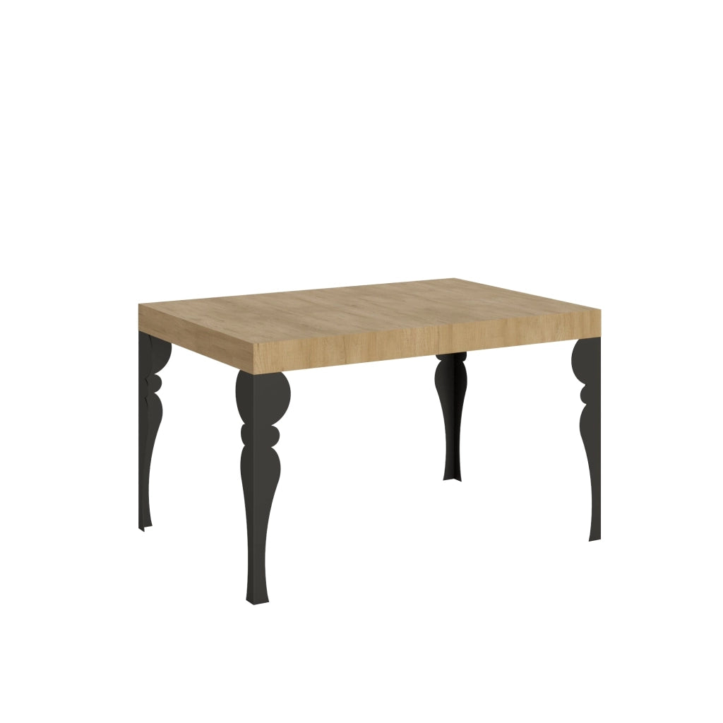 Tavolo allungabile 120/204x80 cm Paxon cashmere gambe antracite