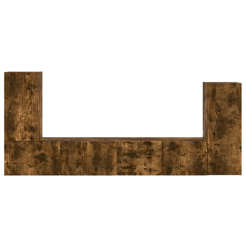Set mobile TV 4 pcs Rovere fumé Legno multistrato 3409119