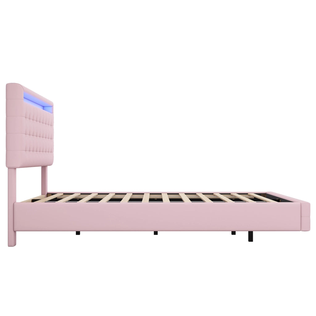 letto basso pu rosa 140 x 200 cm