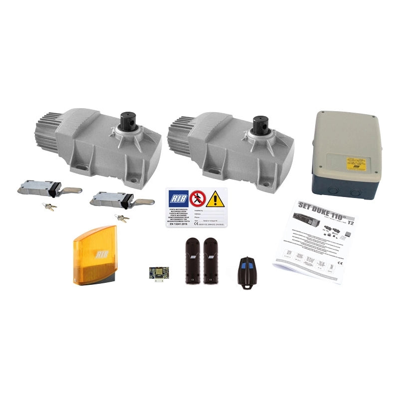 AUTOMAZIONE CANCELLI A BATTENTE RIB KIT DUKE 24V 110° DUO CON APP AD10939 NUOVO