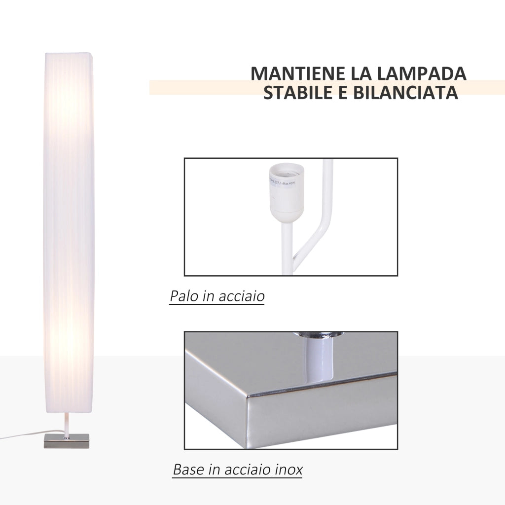 Lampada da Terra ¨C Minimal ¨C Bianco 14x14x120 cm