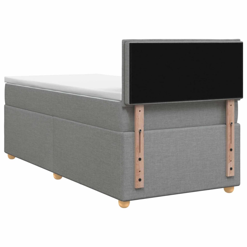 Letto box spring con materasso Grigio Chiaro 80 x 200 cm 3450818