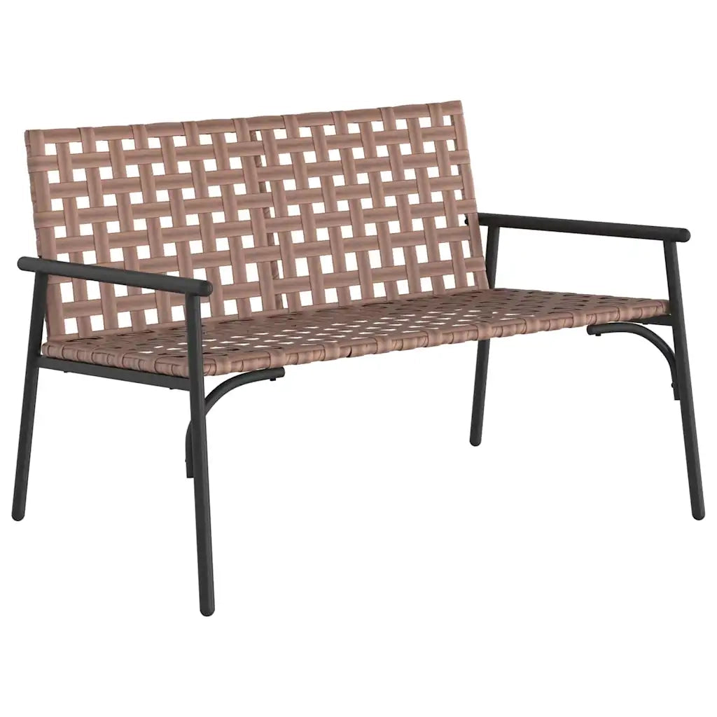 Set da Pranzo per Giardino 4 pcs Marrone polyrattan 42004145