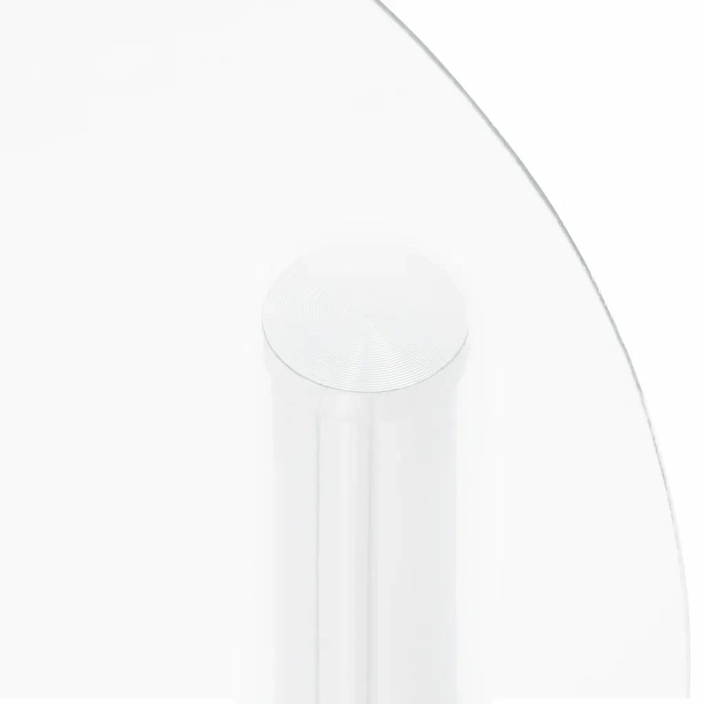 Tavolino a 2 Livelli Trasparente 38 cm in Vetro Temperato 322787
