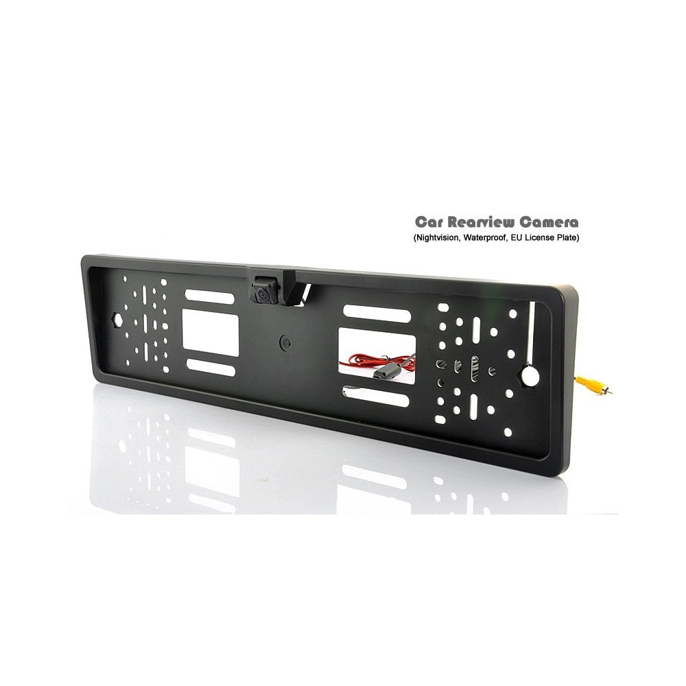 Trade Shop - Portatarga Con Telecamera Retromarcia Auto Retrocamera 4 Led 170 ° Visione Notte -
