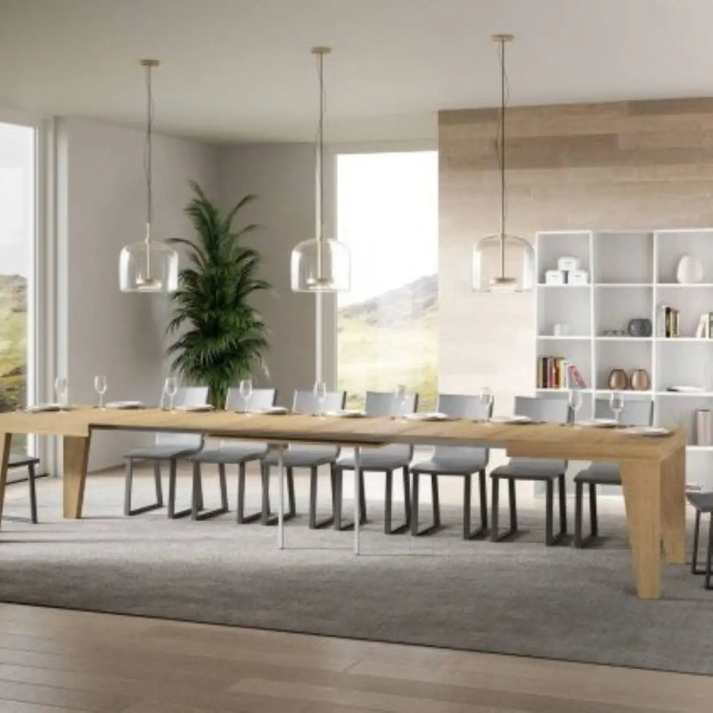 Tavolo allungabile 200/460x90 cm Naxy colore quercia natura