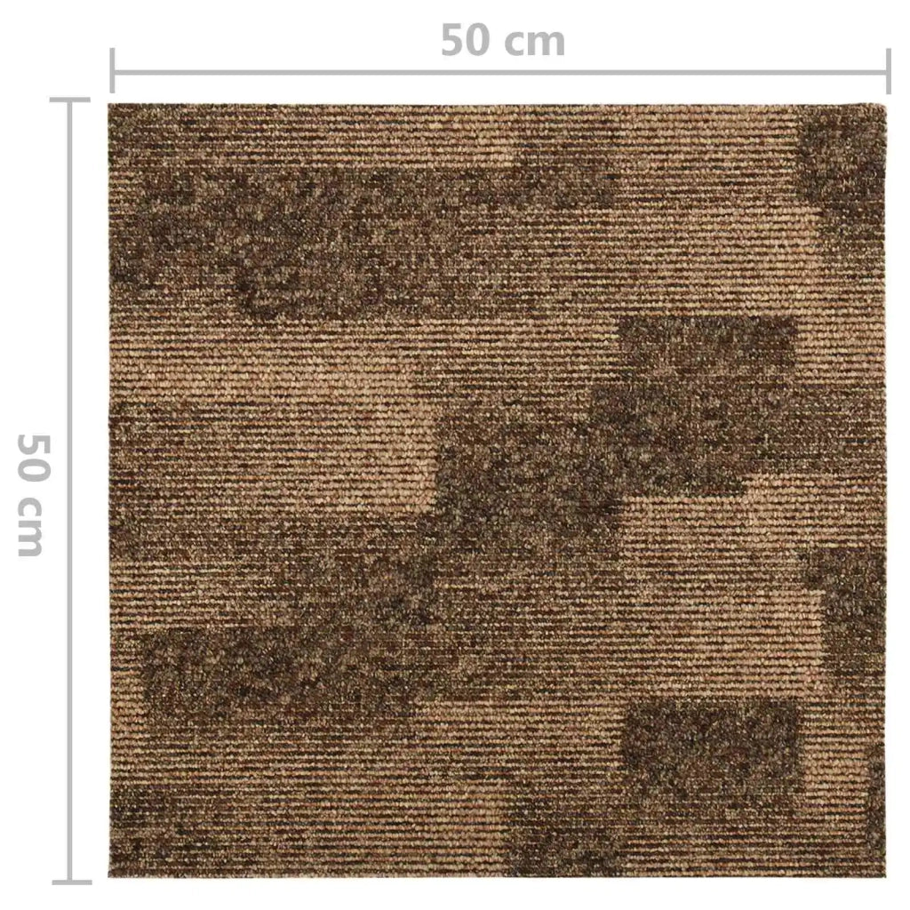 Moquette per pavimenti 20 pcs Marrone 50 x 50 cm PP 42046765